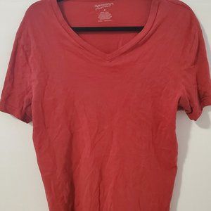 Red V neck T-Shirt